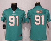 Women Nike Dolphins 91 Cameron Wake Aqua Vapor Untouchable Limited Jersey,baseball caps,new era cap wholesale,wholesale hats